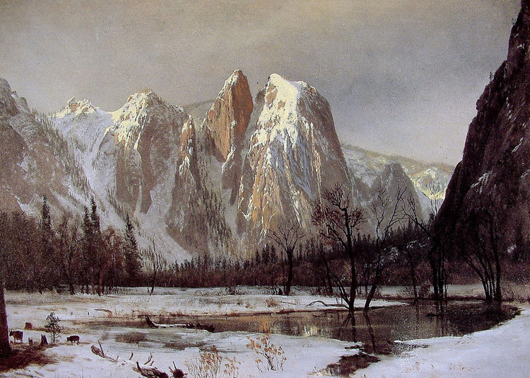 Albert Oil Painting Cathedral Rock, Yosemite Valley, California